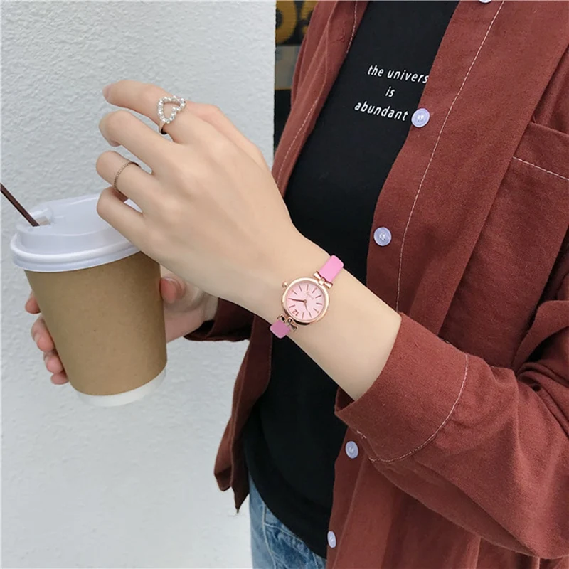 Маленькие женские модельные часы модные с тонким ремешком винтажные Montre Femme |