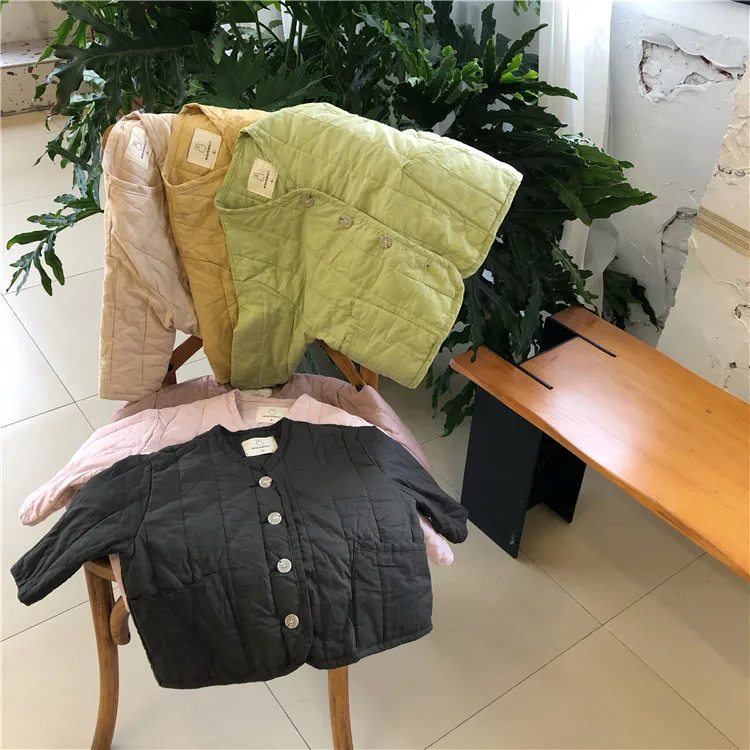 MILANCEL fashion Korean kids jacket single breast boys coat long sleeve girls coat