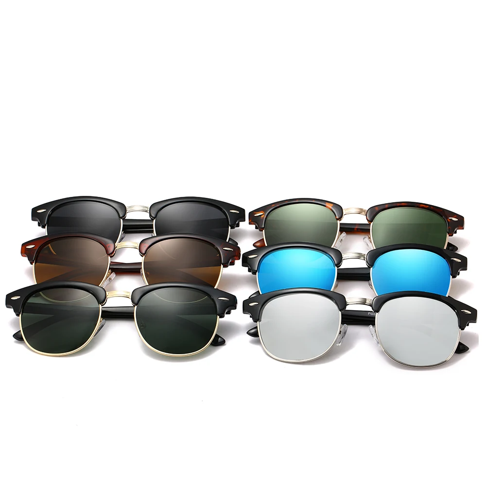 

Fashion Cat Eye Retro half frame Sunglasses Men's black frame Gradient Sun Glasses Driving UV400 Polarized light Women's goggles