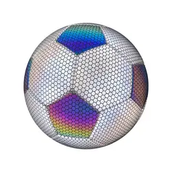 Luminous Soccer Ball  Glossy Reflective Football  Reflective Football For Night Games & Training  Size 4 5  Reflects Light Up To