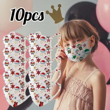 

10PCS Mouth Face Mask cubrebocas mascarillas For Children Kids Washable Ear Loop Breathable Printed Masks masque mascarilas
