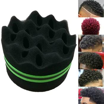 

Sponge Brush Two Side Round Barber Hair Afro Curl Sponge Brush Reusable Hair Brushes Hair Styling Tool For Home And Hair Salon