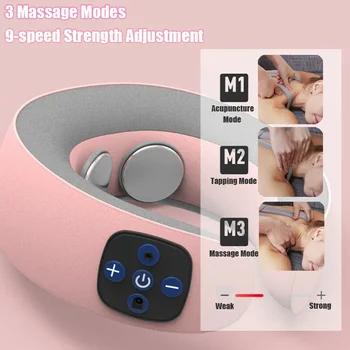 

Outdoor Portable Office Pillow Relaxation Device Multifunctional Neck Massager Electric Pulse U Shaped Intelligent Health Care