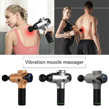 

Muscle Massage Gun Sport Therapy Massager Body Relaxation Pain Relief Slimming Shaping Massager 6 Heads with Bag