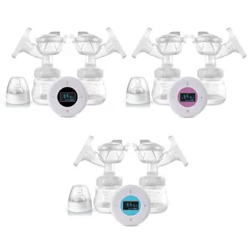 

Electric Double Breast Pump Kit with 2 Milk Bottles Milk Extractor Baby Breastfeeding Assistant Breast Massager