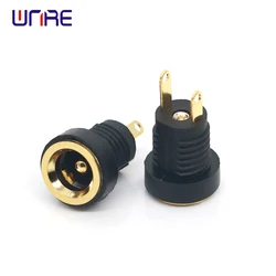DC-022B DC Power Supply Jack Socket Female Panel Mount Connector 5.5X2.1mm Plug Adapter 2 Terminal Types 5.5*2.1 5.5*2.5 dc022b