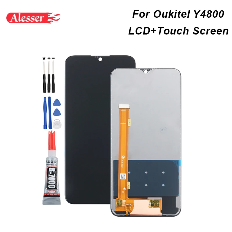 Алессер для Oukitel Y4800 ЖК-дисплей и инструмент для ремонта сенсорного экрана в сборе запчасти с инструментами и клеем для телефона Oukitel Y4800