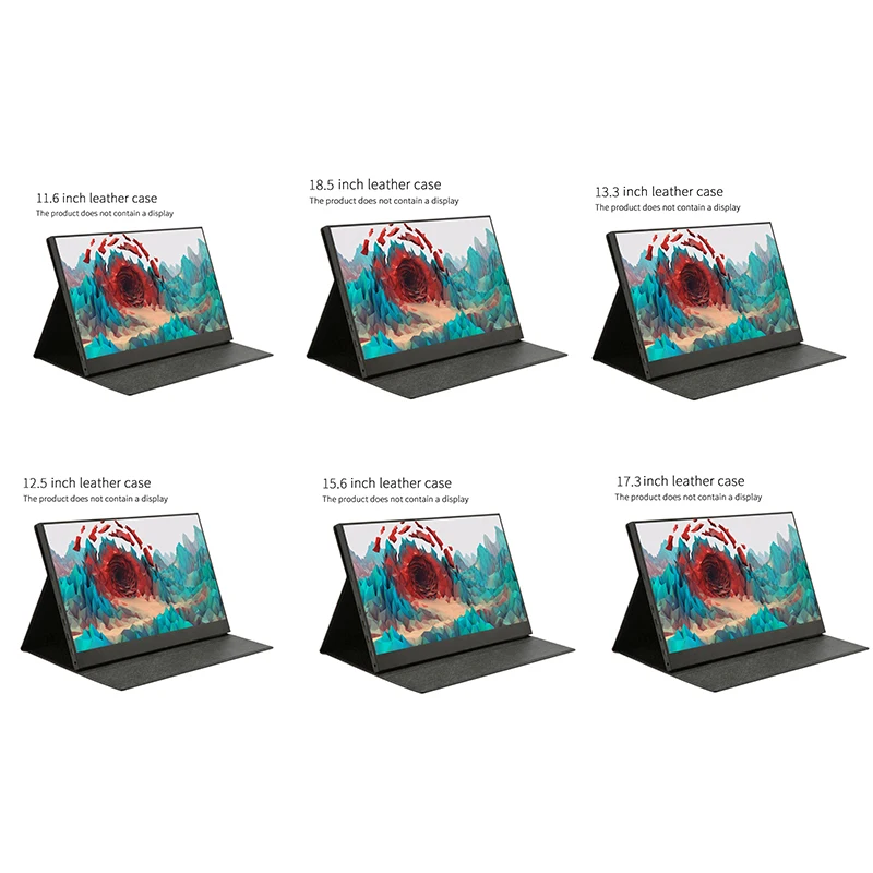 Portable HD Monitor Case Leather Case Tablet Protective Case for