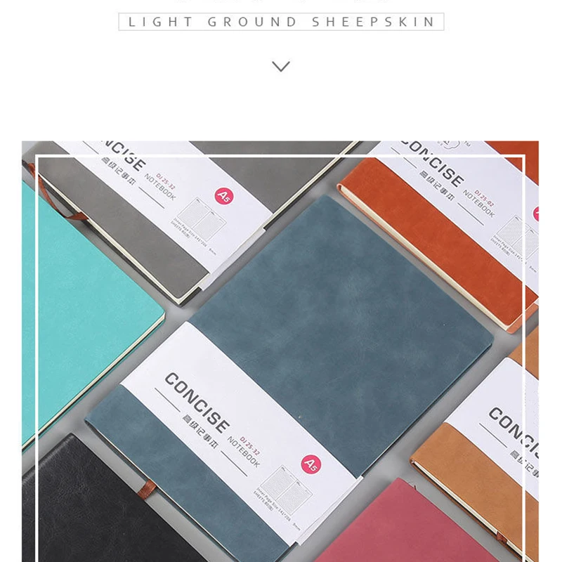 A6 Pocket Notebook Sheepskin Leather 80 Sheets Diary PlannerJournal Agenda 2020 sketchbook notepads For Office School Supplies