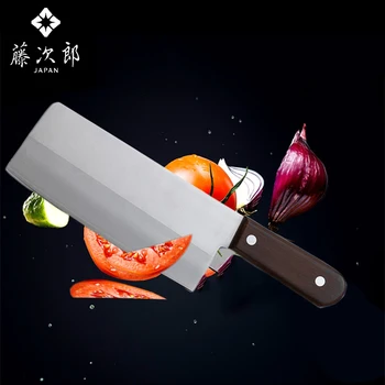 

TOJIRO Kitchen Knife Cobalt Alloy Three-layer Steel Rose Wood Handle Chinese Chef Knife Meat Clever Cutter Slicing kitchen tools