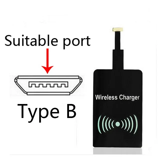 Универсальная быстрая Qi Беспроводная зарядка для iPhone apple док-станция USB беспроводное зарядное устройство для мобильного телефона зарядное устройство для iPhone 6 7 XS samsung S8 - Цвет: For type B Receiver