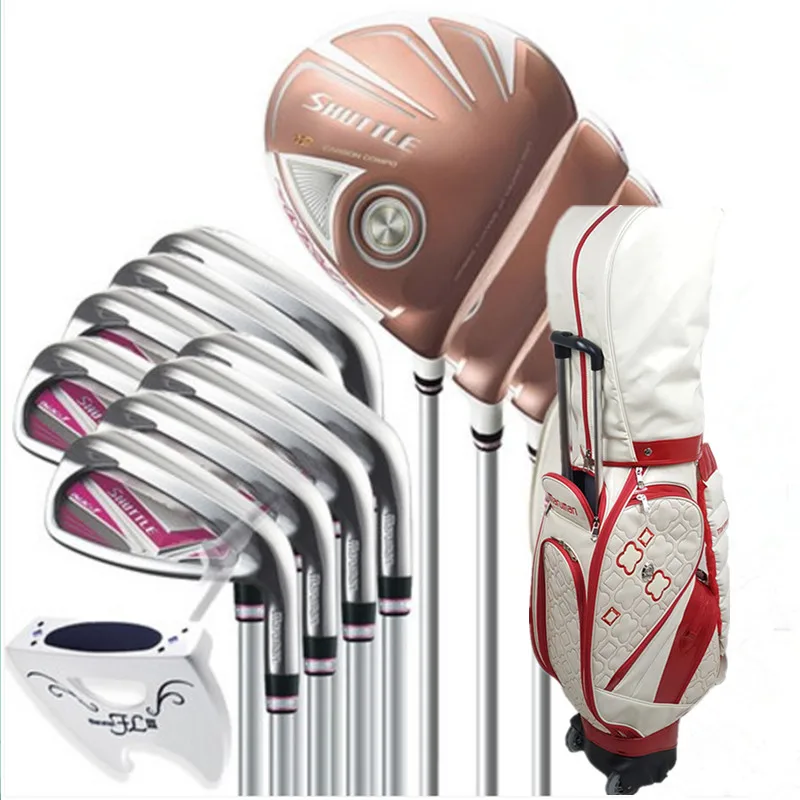 Best Price New womens Golf clubs Maruman SHUTTLE driver+fairway wood+Hybrid+iron+putter+Bag Golf complete set of clubs Graphite