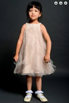 

free shipping white flower girl dresses for weddings 2016 champagne communion dress kids christmas pageant dresses for girls