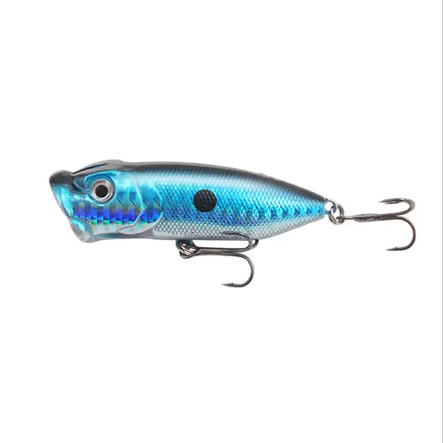 1 Pcs Fishing Lures 65mm/10g5 Topwater Popper Bait 5 Color Hard Bait Artificial Wobblers Plastic Fishing Tackle with 6# Hooks 5