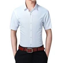 Осенняя Гавайская Мужская рубашка стиль Бизнес Мода Бодибилдинг чистый цвет с коротким рукавом рубашка camisa masculina