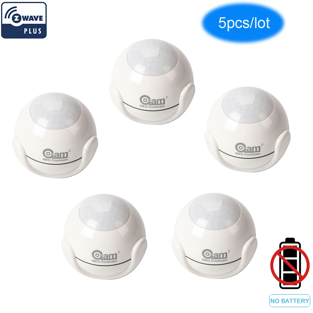 NEO COOLCAM 5pcs/Lot NAS-PD01Z Z-wave Pus PIR Motion Sensor +LUX+Temperature Detector Home Automation Alarm System | Безопасность и