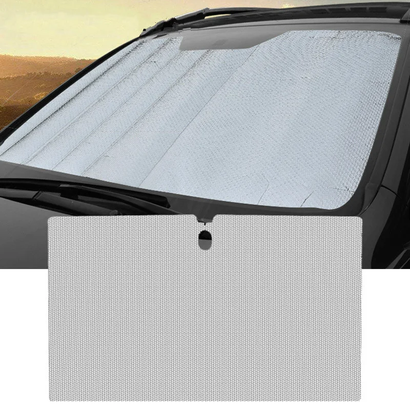 

150cm Silver Sun Shade Double-Sided Aluminum Foil Automobile Sunshade Heat Block and Sun Protection for Summer Sun Shade