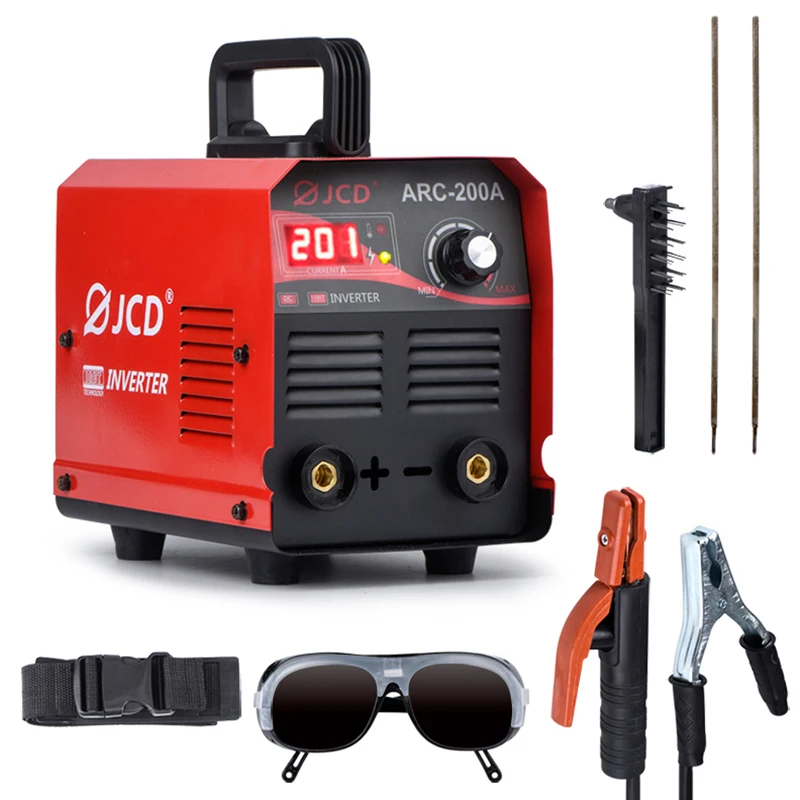 

JCD Welding Machine 220V DC Inverter ARC Welder 200Amp IGBT MMA LCD Digital Adjustable welder for Home DIY Beginners welder