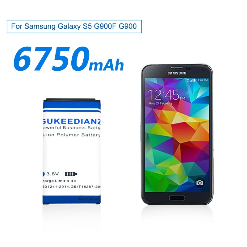 GUKEEDIANZI S5 телефон Батарея для samsung Galaxy S5 G900S G900F G900M G9008V G900 G900FD Батарея EB-BG900BBU EB-BG900BBC