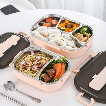 

Lunch Box For Kids With Compartments Stainless Steel Japanese Container Microwave Food Container Box Kitchen Leakproof Food