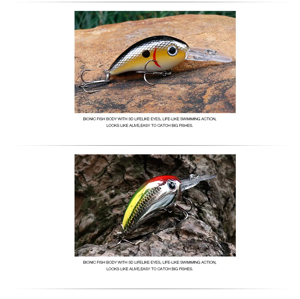 TREHOOK 5cm 10.4g New Rattling Crankbaits Fishing Wobblers Artificial Bait Hard Lure Floating Fishing Lures For Fishing Tackle 018