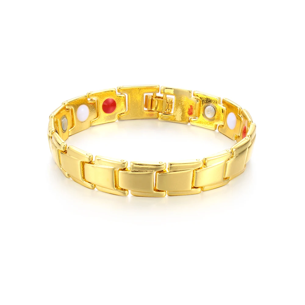 Bracelet magnétique détachable en acier inoxydable pour hommes, 5 couleurs,  énergie thérapeutique, guérison, bijoux [D872D72] - Achat / Vente bracelet  - gourmette Bracelet magnétique Acier Doré - Cd