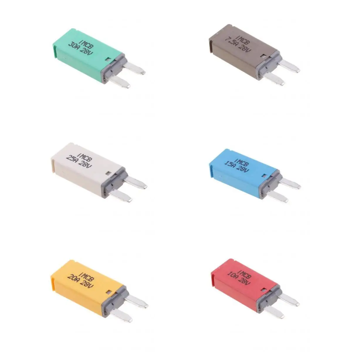 6-Pc Car Truck Boat Fuse Assortment Kit - 7.5, 10, 15, 20, 25, 30 AMP – Mini Small ATM/APM Blade Fuses