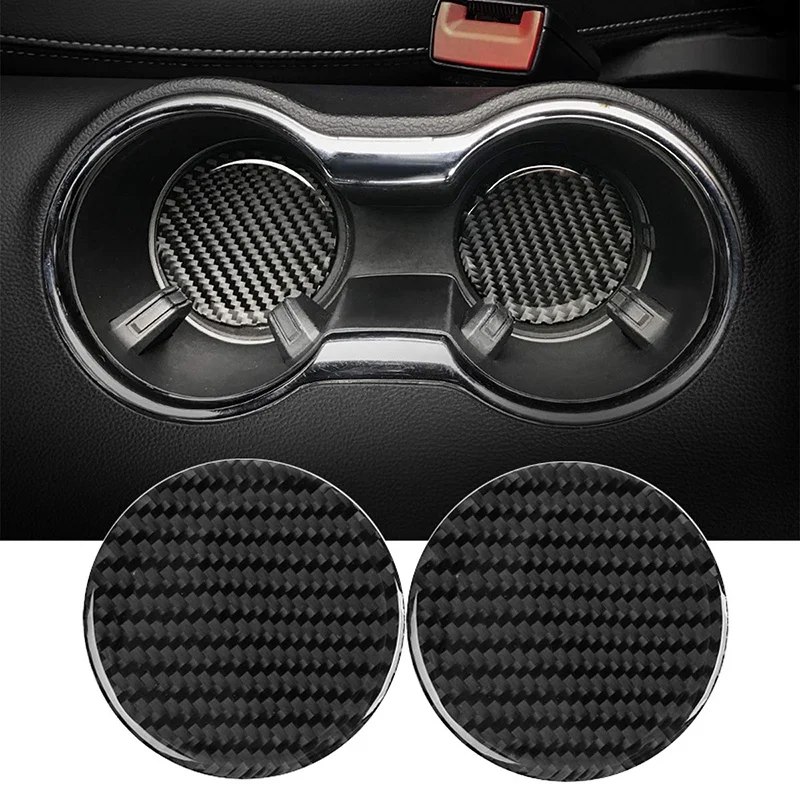 Cup Holder Coasters Pad Waterproof for Ford Mustang 2015 2016 2017 2018 2019 2020 Carbon Fiber | Автомобили и мотоциклы