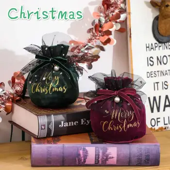 

Christmas Velvet Fruit Gift Bag Christmas Decorations Children's Candy Bag Gift Bag Christmas Stockings Christmas Gift Holders