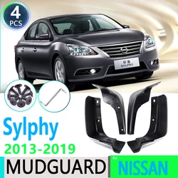 for Nissan Sentra Sylphy Pulsar 2013~2019 B17 2015 2016 2017 Car Fender Mudguard Mud Flaps Guard Splash Flap Car Accessories