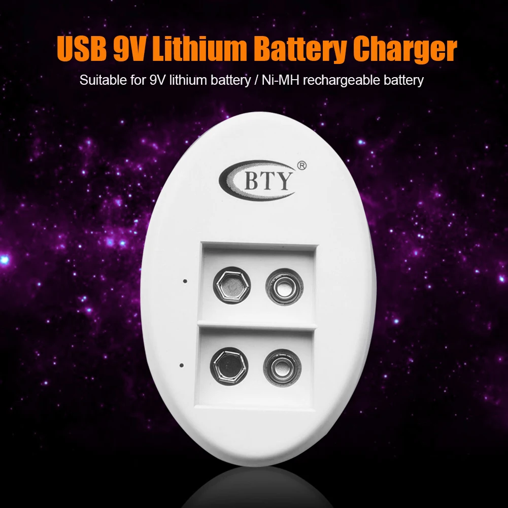 Зарядное устройство 6F22 с USB-портом и светодиодным дисплеем 2/5 гнёзд | Электроника