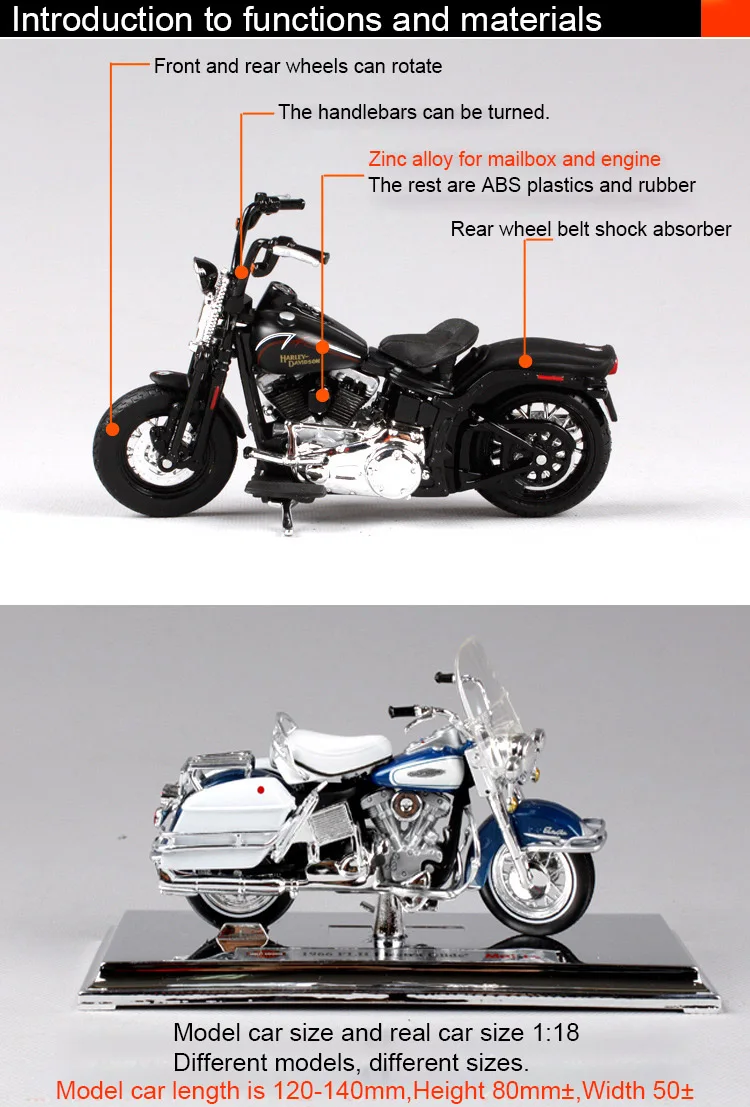 Maisto 1:18 Harley Davidson 1980 flt Тур glide мотоцикл металлическая модель игрушки для детей подарок на день рождения Коллекция игрушек