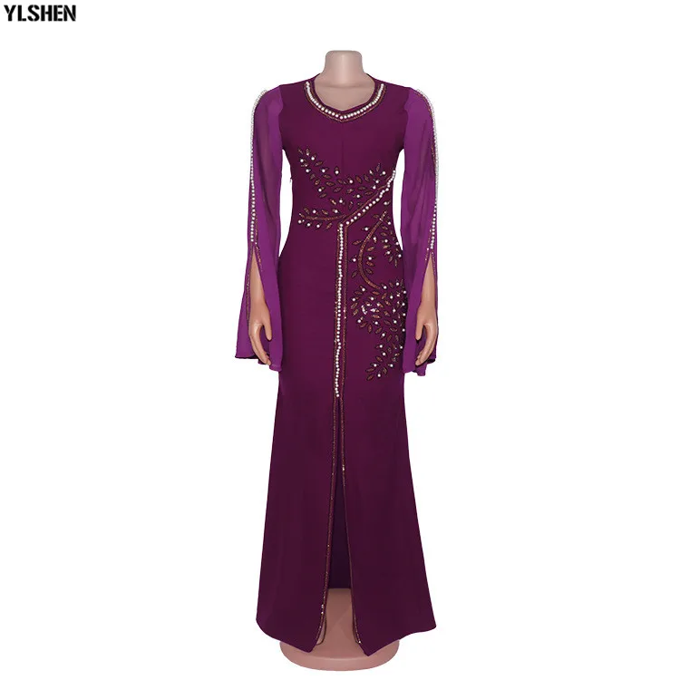 African Dresses for Women Dashiki Diamond Robe Africaine Femme 2020 Africa Dress African Clothes Long Maxi Evening Party Dress 02