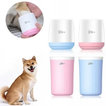 

S L Dog Foot Wash Cup Quickly Wash Foot Cleaning Bucket Silicone Dog Brush Soft Large Dog Paw Cleaner Cup For Small Dogs Cats
