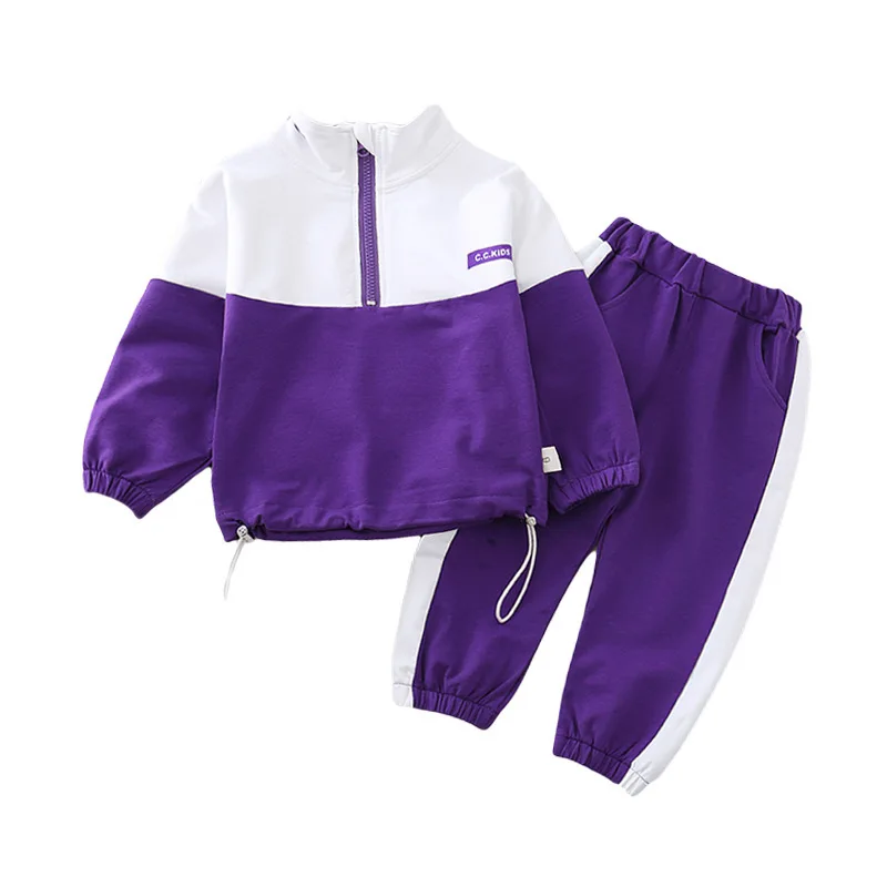Spring Autumn Children Boys Girls Sport Clothes Baby Cotton Jacket Pants 2Pcs/sets Fashion Toddler Tracksuits Kids Casual Suits | Детская