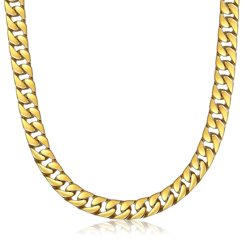 Fashion 10mm Gold Color Necklace For 