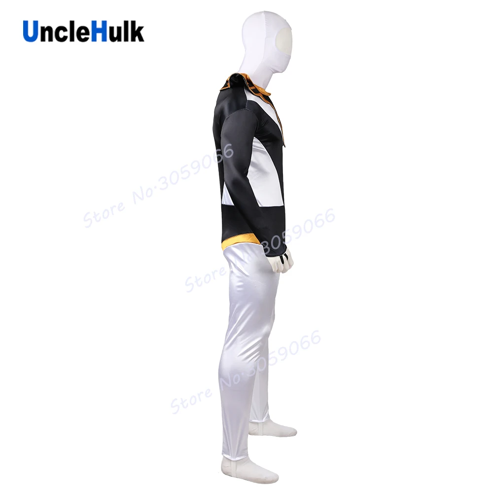 Костюм для косплея из черной атласной ткани Choujin Sentai Jetman с шалью | UncleHulk|Костюмы
