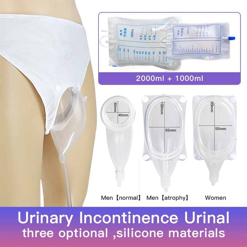 Elderly Men Woman Urinals Urine Collector Bedridden Breathable Bag Urinary Incontinence With catheter |