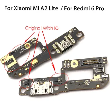 

1PC Micro USB Charging For Xiaomi Redmi 6 Pro Dock Charging Board Flex Cable Connector Replacement For Xiaomi Mi A2 Lite
