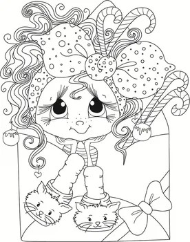 

10x8 Girl with big eyes Transparent Clear Silicone Stamp/Seal for DIY scrapbooking/photo album Decorative clear stamp sheets