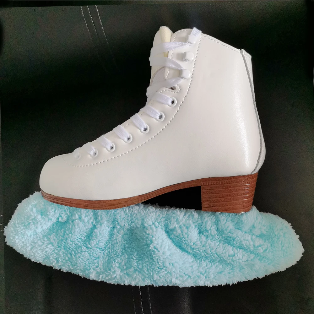 

1 Pair Thicken Long Fleece Ice Skating Figure Skate Blade Cover Guard Protector Elastic Anti-rust Water Uptake S M L XL XXL