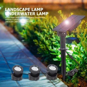 Waterdichte IP65 Rgb Zonne-energie Led 3 Licht Onderwater Licht Spotlight Invoegen Outdoor Tuin Gazon Verlichting Zwembad Decoratie