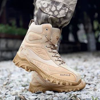 

Winter Men's Combat Boots Outdoor Boots Tube Leather Boot Hight-top Men Worker Boot Ankle Boots Special Forces Combat Boots