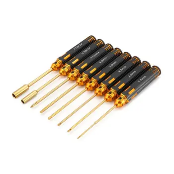 

1/4/8Pcs 1.5/2.0/2.5/3.0/5.5/7.0/4-/4+mm White Steel Hex Screwdriver Tool Kit for RC Helicopter Car Drone Model Repair Tools
