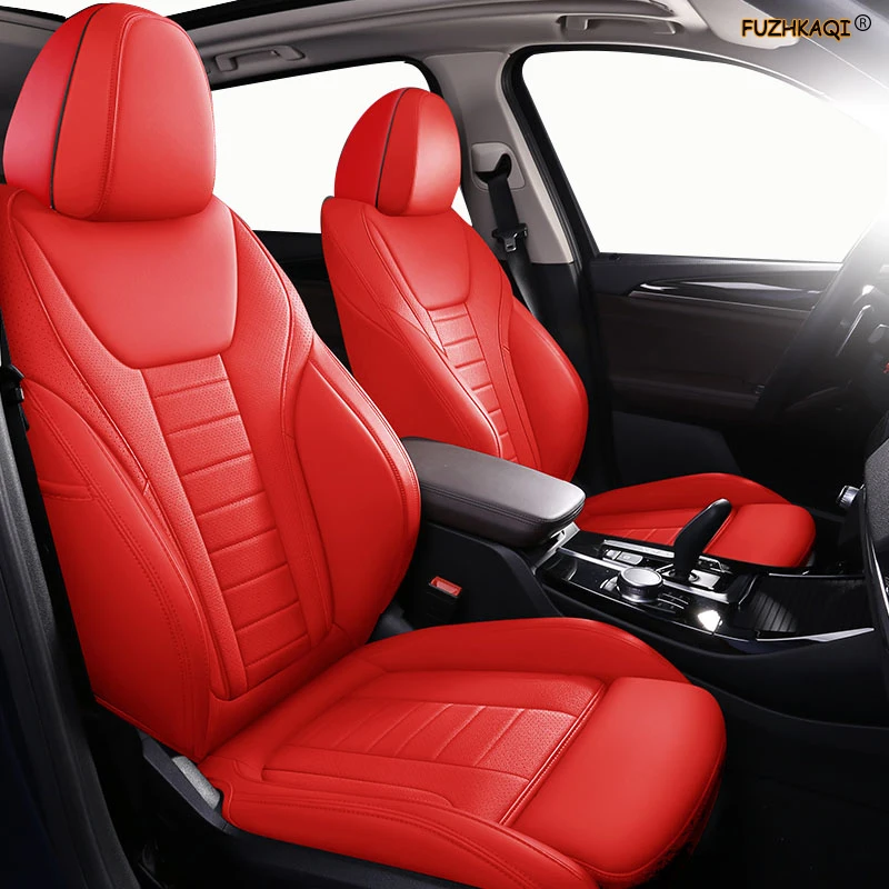 FUZHKAQI Custom Leather car seat covers For Hyundai Sonata Elantra Tucson i30 IX35 IX25 MISTRA Verna SantaFe ENCINO seat cars