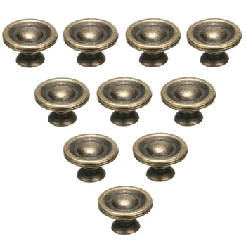 

10pcs Antique Brass Knobs Handles Kitchen Bedroom Doors Cabinet Drawers Furniture Hardware Cabinet Knobs