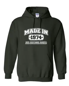 

44th Birthday Hoodie Made in 1974 Sweatshirt Mens Funny Hoodie M Forest Men Women Hoodie Sweatshirt