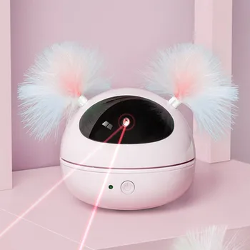 

Electronic Motion Cat Feather Infrared Toy Flutter Rotating Interactive Puzzle Smart Pet Cat Ball Cat Teaser Toys For Cat kitten