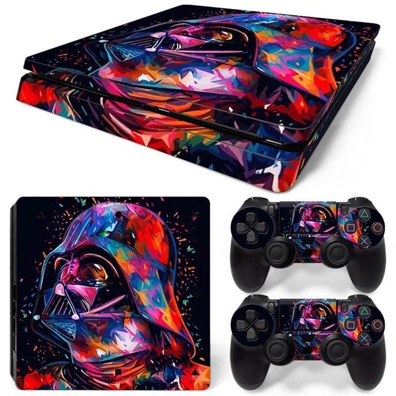 Marvel Iron man Star Wars Vinyl Skin Sticker for PS4 Slim Console and 2 Controllers Decal Cover Game Accessories