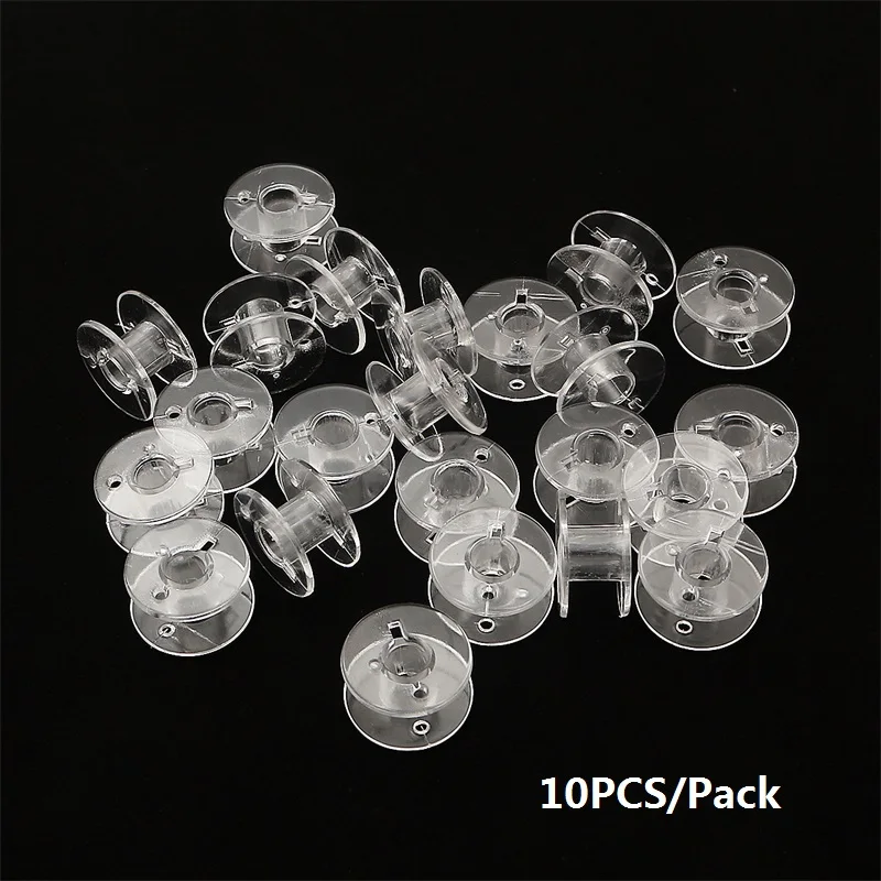 10Pcs Metal Bobbins Spool Sewing Craft Tool,Plastic Sewing Machine Bobbins,Spool Bobbins Spools Box for Sewing Accessories 